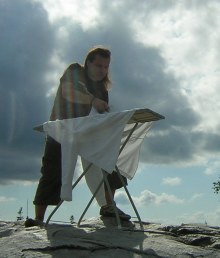 Extreme Ironing at Mt. Koli